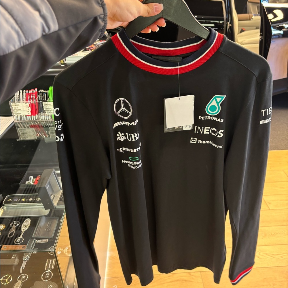 Black Mercedes benz F1 formula 1 shirt
